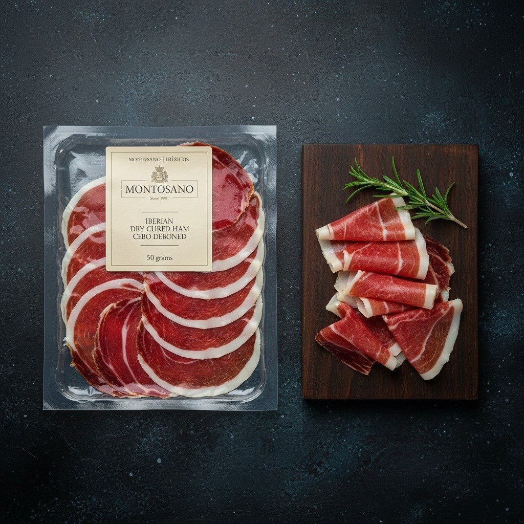 Montesano iberian dry cured ham cebo deboned 50 grams